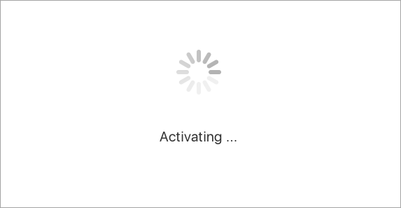Please wait while Office for Mac tries to activate
